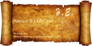 Harcz Eliána névjegykártya